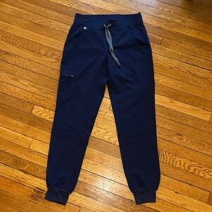 FIGS, navy blue jogger scrub pants, size XS